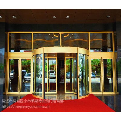 東方奧潤特不銹鋼二翼帶展柜豪華旋轉門 商場、廣場、酒店與旅游景區的自動通行之選